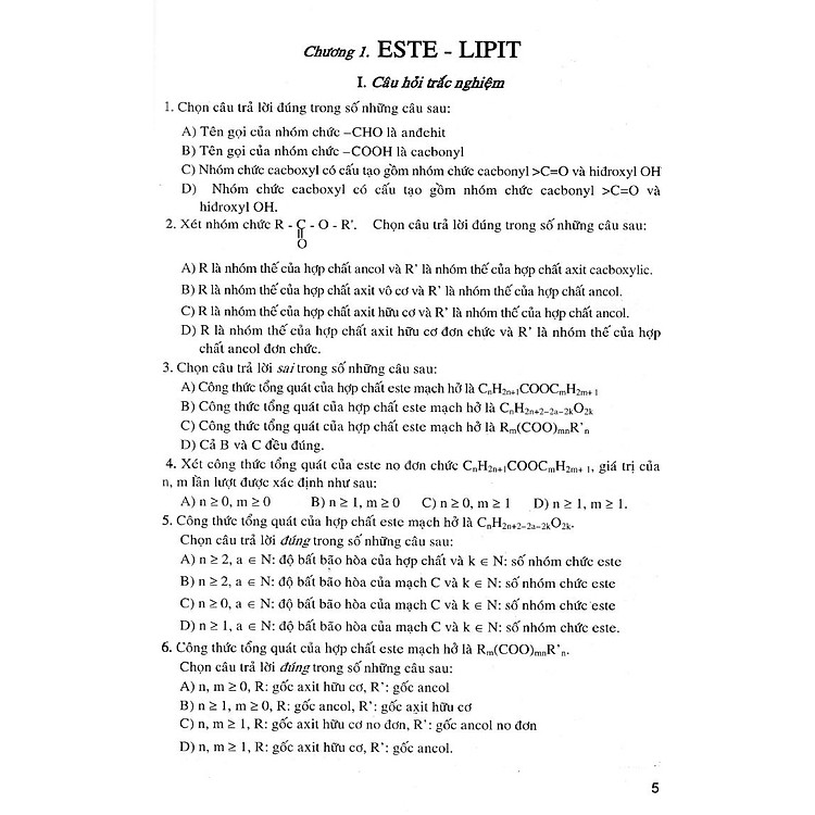 Giải Chi Tiết Câu Hỏi Trắc Nghiệm Khách Quan Hóa Học 12 - Ảnh 6