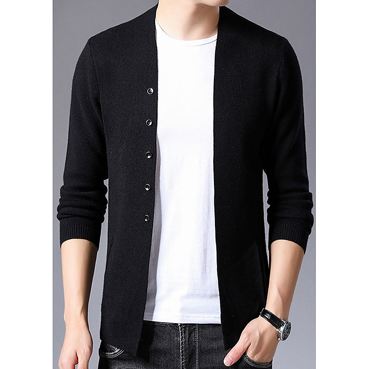 Áo cardigan len nam dáng lửng LAHstore mẫu 03, thích hợp mùa xe lạnh, thời trang trẻ, phong cách Hàn Quốc