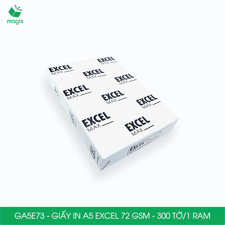 Giấy in A5 Excel 72gsm (2 ram)