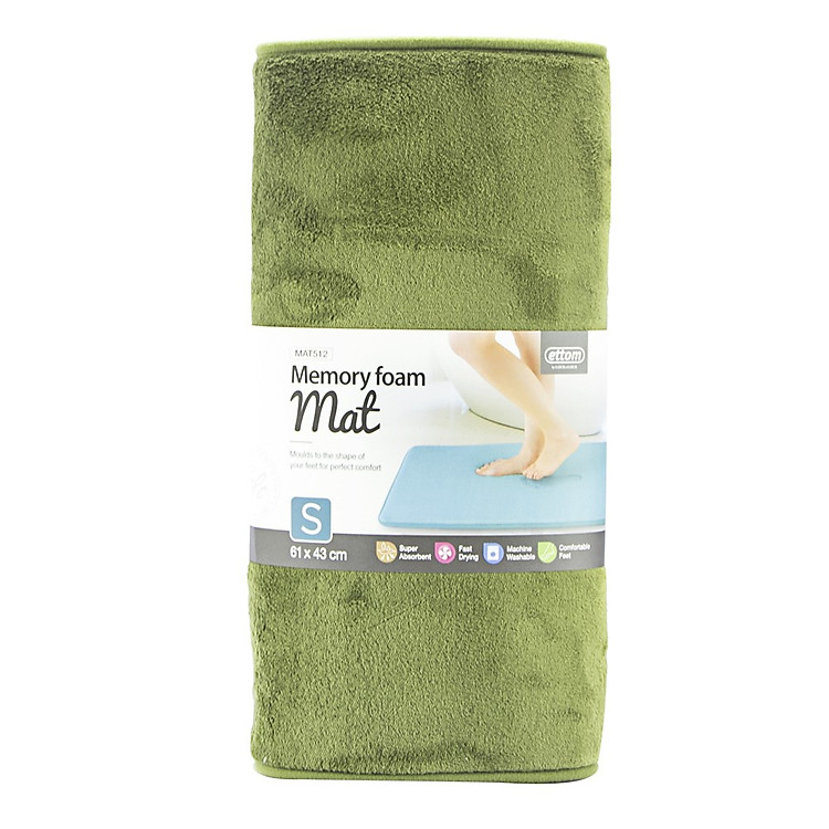 Thảm Chùi Chân Memory Foam Lock&Lock Mặt Trơn Kiểu Basic 430*610*15mm MAT-512 Size S (Nhiều Màu)