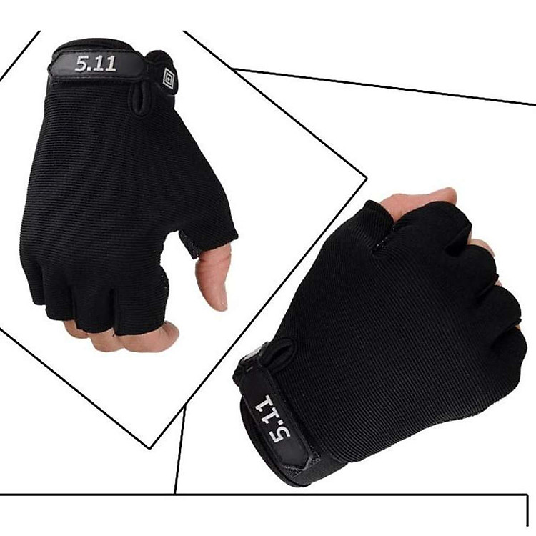 Găng tay phượt, tập Gym, thể thao đa năng thiết kế hở ngón tiện dụng chất liệu vải thun co dãn tốt Thời Trang (XL) - Gang tay phuot, tap gym, the thao da nang