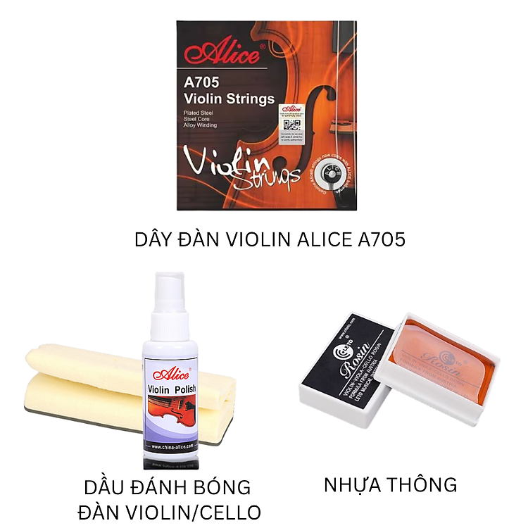 Bộ 4 Dây Đàn Violin Alice A705