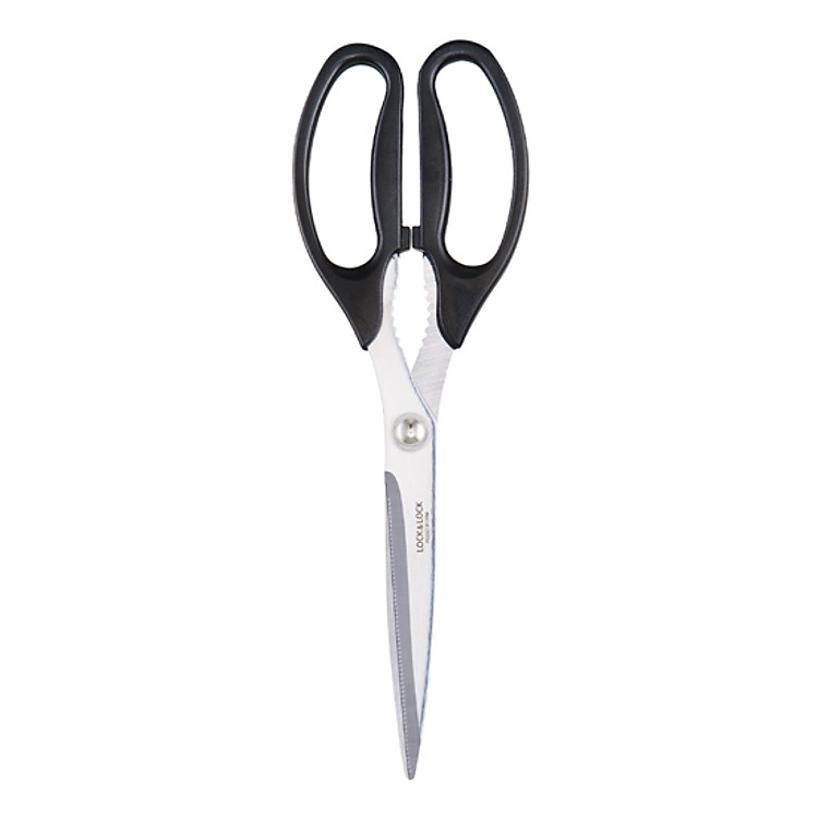 Kéo cắt thịt nướng Lock&Lock 25cm F00096 (Đen) - Hàng chính hãng