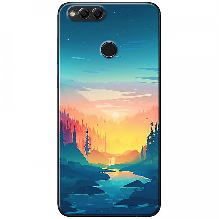 Ốp lưng dành cho Honor 7X mẫu Rừng núi suối