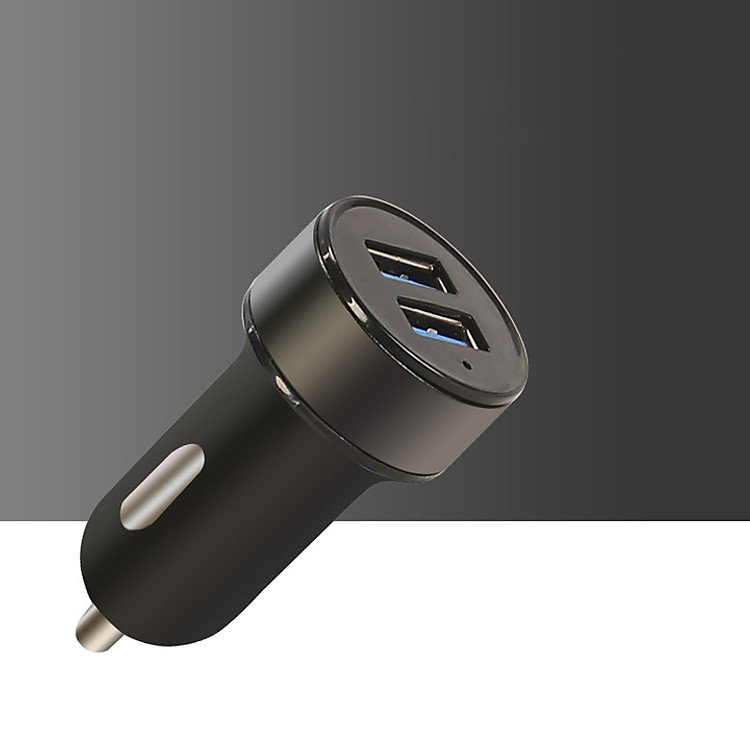 Bộ Tẩu sạc nhanh điện thoại dùng cho ô tô 2 cổng USB và dây sạc đa năng 3 in 1, màn hình LED hiển thị điện áp tự động điều chỉnh đầu ra theo thiết bị sạc