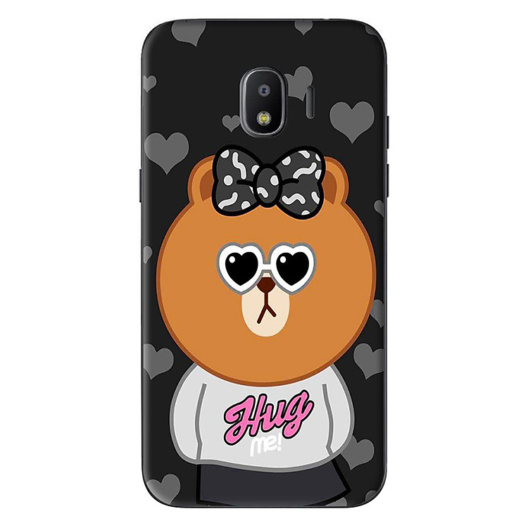 Ốp Lưng Dành Cho Samsung Galaxy J4 2018 / J2 Pro 2018 - Gấu Line Mặc Áo HUG