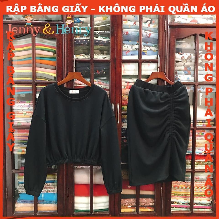 Rập Chân Váy Ôm và Áo Croptop (Mã 1095, 2XL)