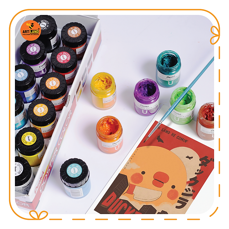 Bộ Màu Poster Pentel 12 màu (30ml)