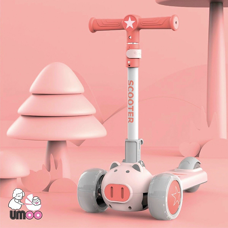 Xe Scooter Umoo cho Bé - Màu Hồng Chính hãng Giá tốt - Hình ảnh 4
