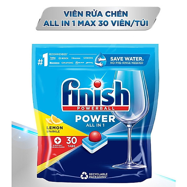 Viên rửa bát Finish All In One Max 24 Viên