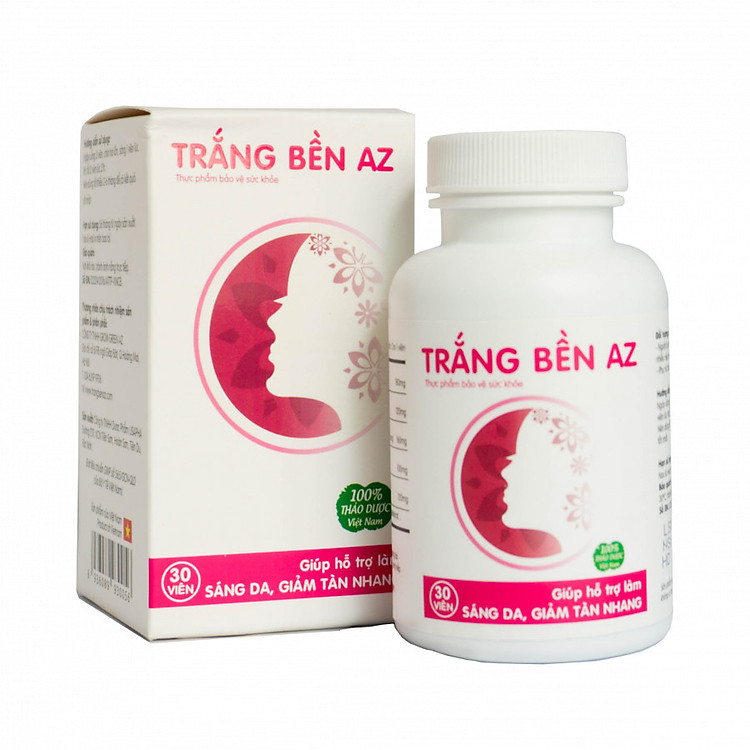 Combo 6 hộp Thực phẩm chức năng Trắng bền AZ giảm nám tàn nhang sạm da, làm trắng da