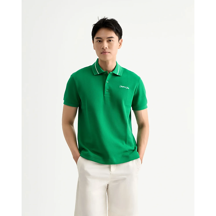 Áo polo tay ngắn nam phối cổ hình thêu Form Fitted - RT 10S25POL019 | ROUTINE CÀ MAU