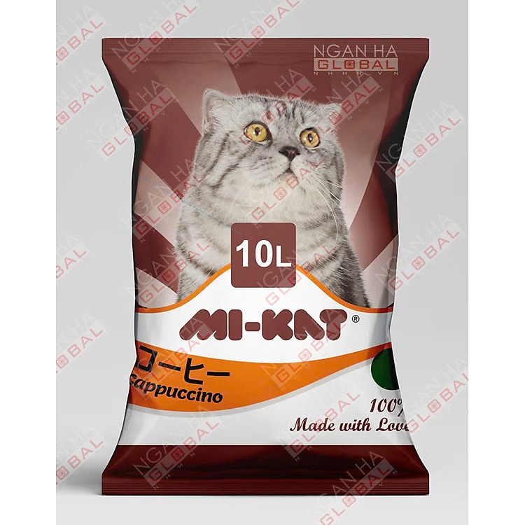Cát Vệ Sinh Cho Mèo - CÁT NHẬT MIKAT (tên cũ cát MIN) Khử Mùi, Vón Cục 8L