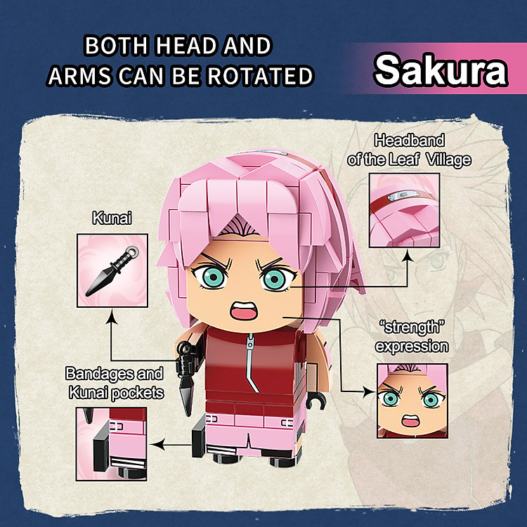 Đồ chơi lắp ráp Keeppley Naruto Sakura Chính hãng Giá tốt - Hình ảnh 3