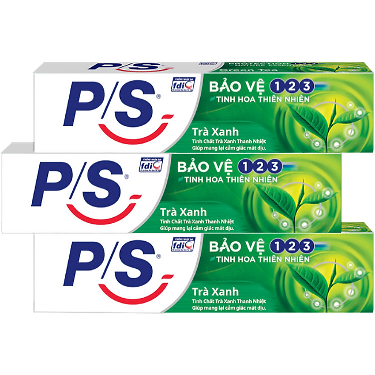 Bộ 3 Kem đánh răng P/S Trà Xanh 230g
