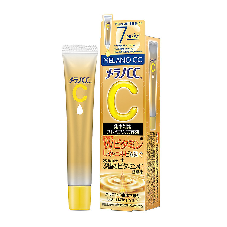 Tinh chất vitamin C dưỡng trắng, mờ thâm cao cấp Melano CC Premium Whitening Essence 20ml