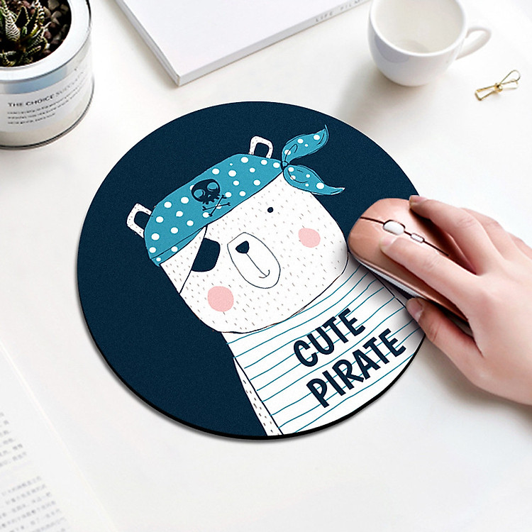 Miếng lót chuột hình tròn siêu dễ thương - Hàng chính hãng