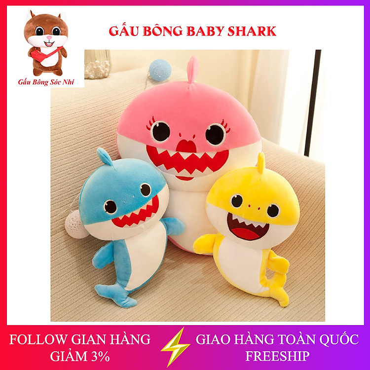 Mua tại MyKingdom: Gấu Bông Baby Shark 30cm Màu Hồng - Ngập tràn khuyến mãi