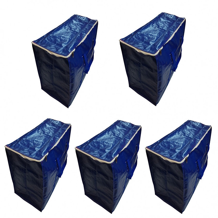 Size lớn - Combo 5 túi bạt đựng hàng hóa, quần áo, chăn màn (kích thước 75 x 36 x 56 cm)