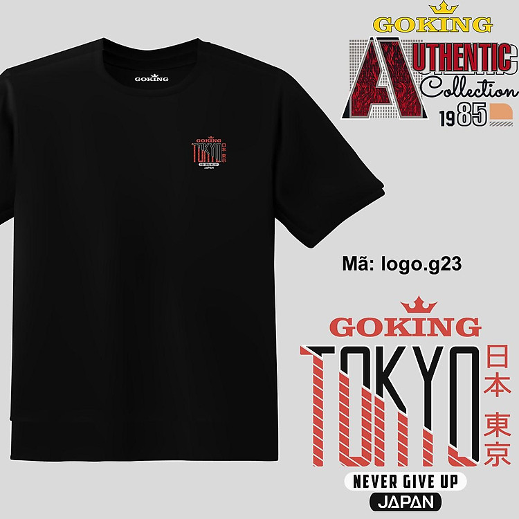 TOKYO, mã logo.g23. Áo thun nam nữ in logo đẹp. Áo phông GOKING hàng hiệu, quà tặng cao cấp cho gia đình, cặp đôi, lớp nhóm, doanh nghiệp