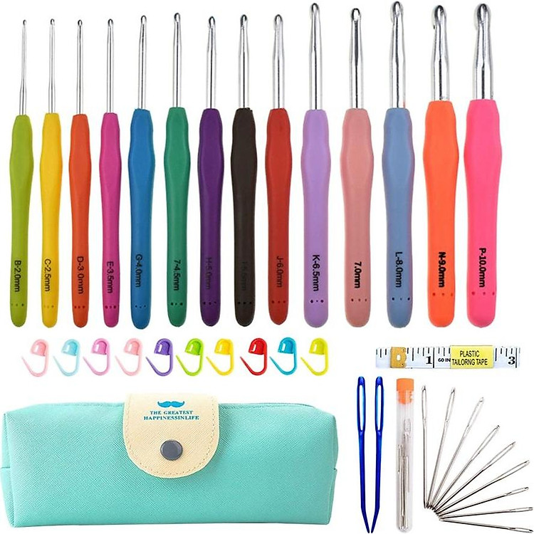 Móc Bộ 14 Đan Móc 10 Móc Khóa Và Lớn-Mắt Kim