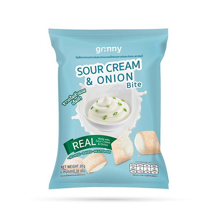Bánh snack Ngũ Cốc Grinny nhân Kem Hành - Sour Cream & Onion