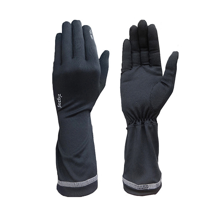 Găng tay nữ chống nắng UPF50+ đen Zigzag GLV00309