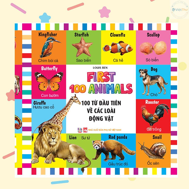 100 Từ Đầu Tiên – Các Loài Động Vật – Song Ngữ (VT)