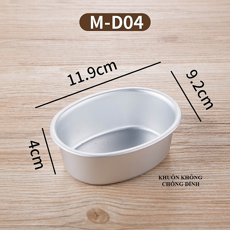 Khuôn nướng bánh kiểu dáng Oval nhôm đúc
