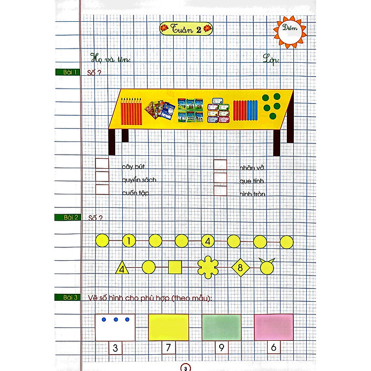 Phiếu Bài Tập Cuối Tuần - Môn Toán Lớp 1 - Ảnh 4