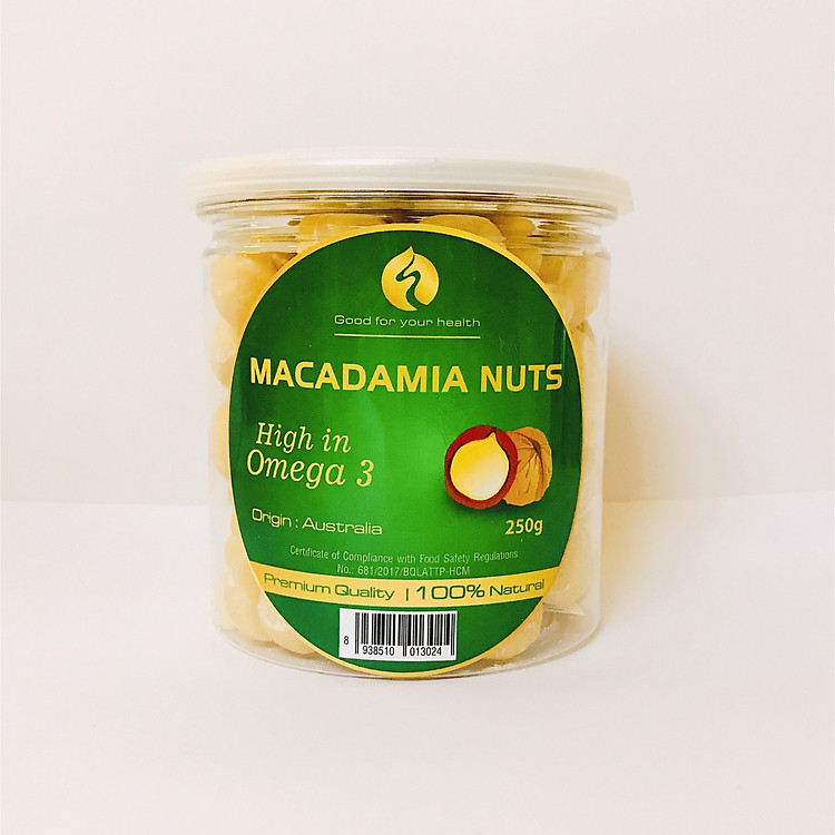 Macca Úc size trung hàng loại 1 hũ 250g-500g hạt làm sữa, ăn vặt phù hợp cho mẹ bầu, ăn kiêng