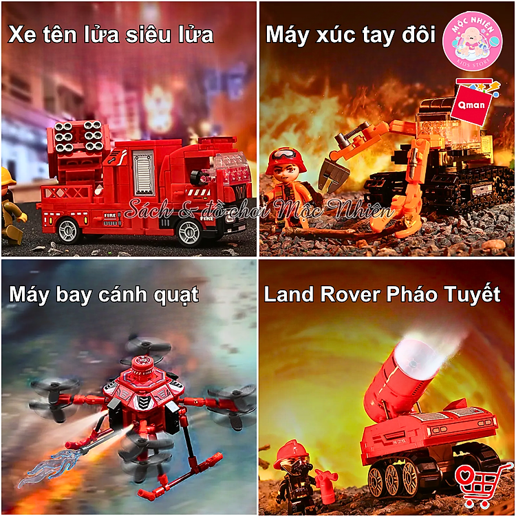 Đồ Chơi Lắp Ráp Qman 12021 Đội Cứu Hỏa Chính hãng Giá tốt - Hình ảnh 5