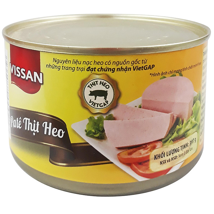 Combo 4 Pate Thịt Heo Vissan 397g