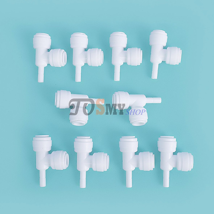 Tê lệch cắm nhanh 6 (1/4) hai bên dây 6 (1/4) hoặc hai bên dây 10 (3/8) - linh kiện máy lọc nước, phun sương, lắp dàn tưới cây, bể thủy sinh, cá cảnh, bán cạn (Hàng chính hãng)