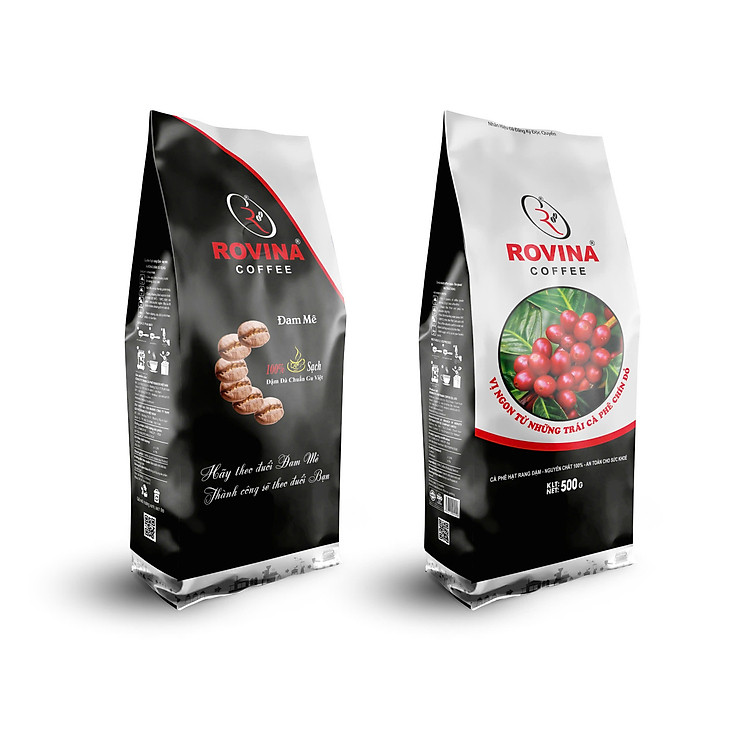 Cà Phê Rovina Đam Mê- Pha Phin - Gói 500gr Mùi Thơm Quyến Rũ, Đậm Đà Mang Lại Những Tách Cà Phê Tuyệt Hảo Thương Hiệu Rovina Coffee