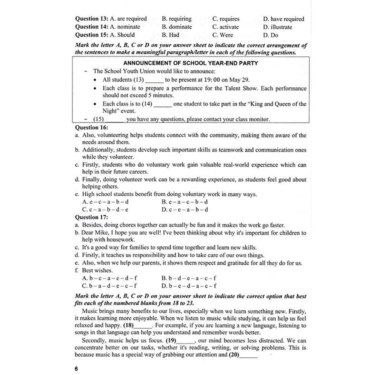 36 Bộ Đề Tiếng Anh Theo Cấu Trúc Đề Minh Họa Kì Thi 2025 Luyện Thi THPT Quốc Gia - Ảnh 4