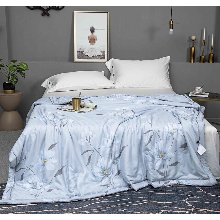 Chăn Hè Lụa Tencel Cao Cấp 2mx2m2 ( Chăn Lạnh ) - Sen Bạc