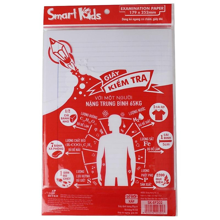 Giấy Kiểm Tra Khổ B5 Kẻ Ngang SK-Ep202 - Ảnh 2