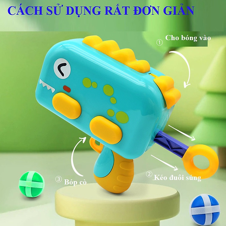 Đồ Chơi Súng Bắn Bóng Khủng Long Chính hãng Giá rẻ - Hình ảnh 4
