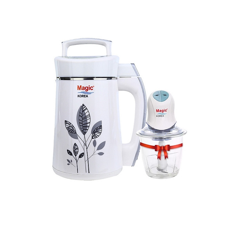 Máy Làm Sữa Đậu Nành, Xay Đa Năng Magic Korea A68 + Máy Xay Thực Phẩm Đa Năng, 02 Lưỡi Dao Kép Magic Korea A04 - Hàng chính hãng