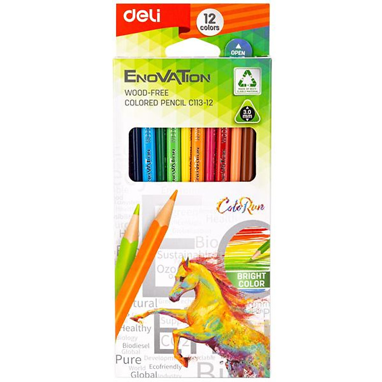 Bộ Bút Chì Màu Deli EC113 (12 chiếc)