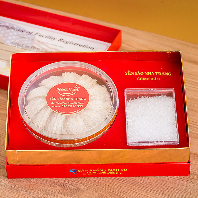 Voucher 100Gr Yến Tinh Chế Rút Lông Loại 1 - Yến Sào Cao Cấp Nha Trang NestViet