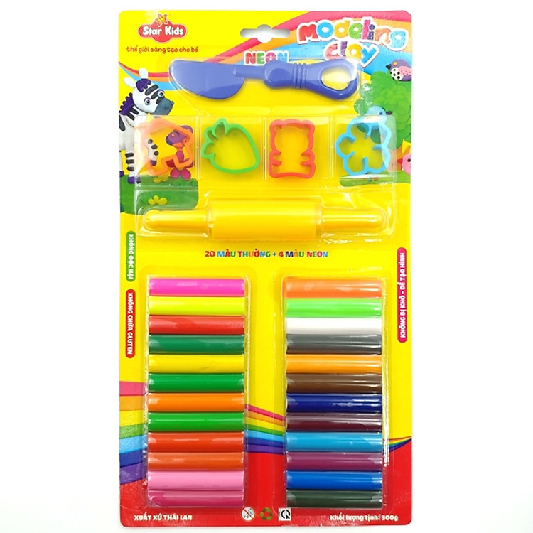 Đất Nặn Rstar 300g 24 Màu Chính hãng Giá rẻ - Hình ảnh 3