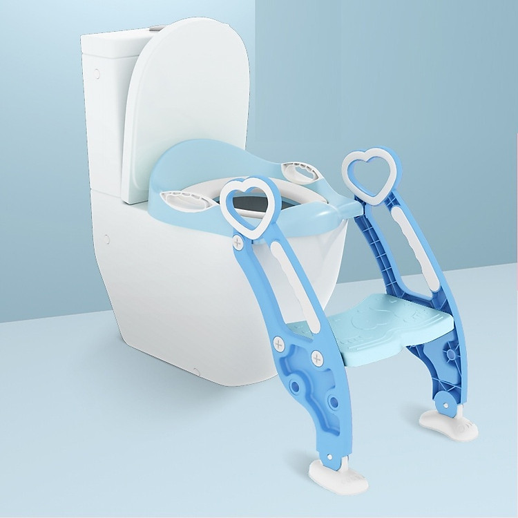 Ghế ngồi bồn cầu cho bé có thang vịn an toàn OC0592