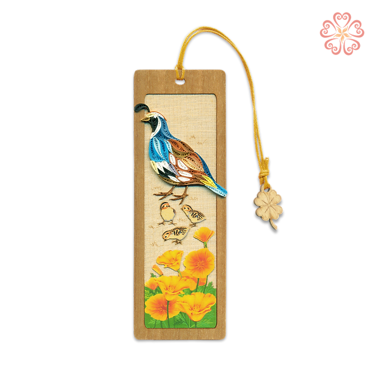 Bookmark Giấy Xoắn Nghệ Thuật - Chim Cút California - California Quail - Animals - Việt Net - VN6BM412138NN