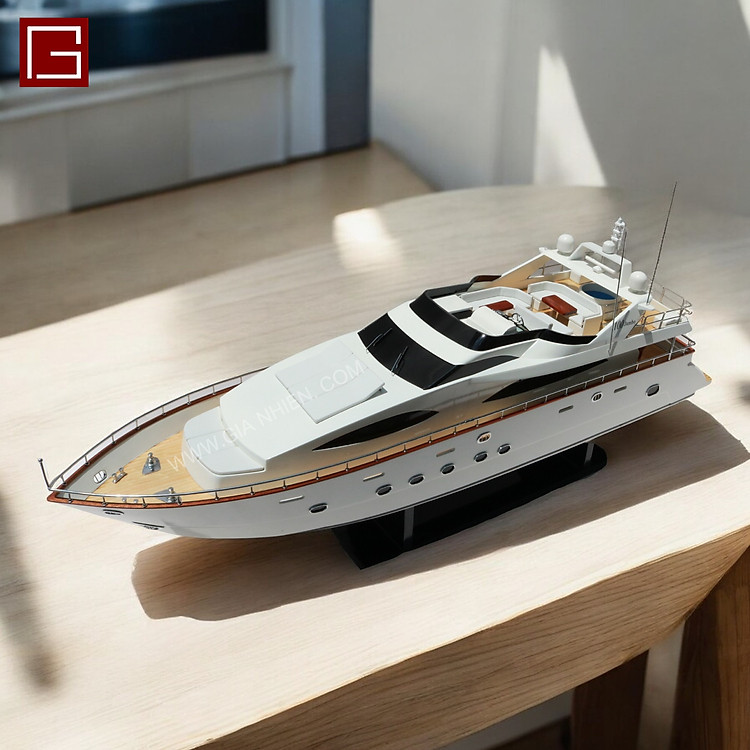 Mô Hình Thuyền Gỗ AZIMUT JUMBO 100 - Ảnh 2