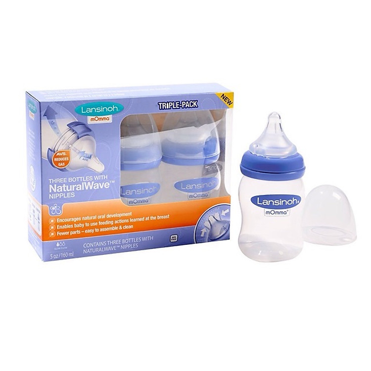 Bình sữa momma lansinoh 160ml, 240ml