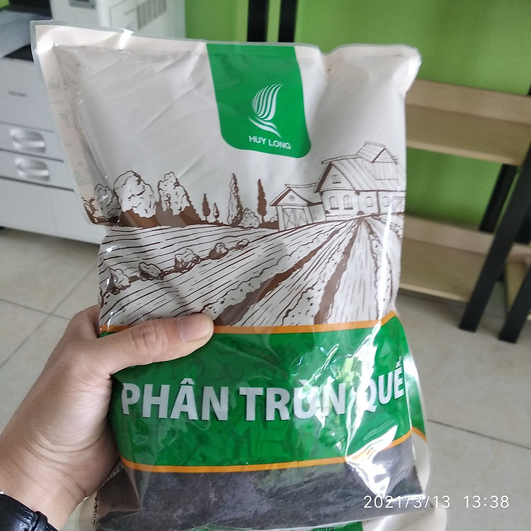 phân trùn quế nguyên chất,dạng bột túi 1 kg