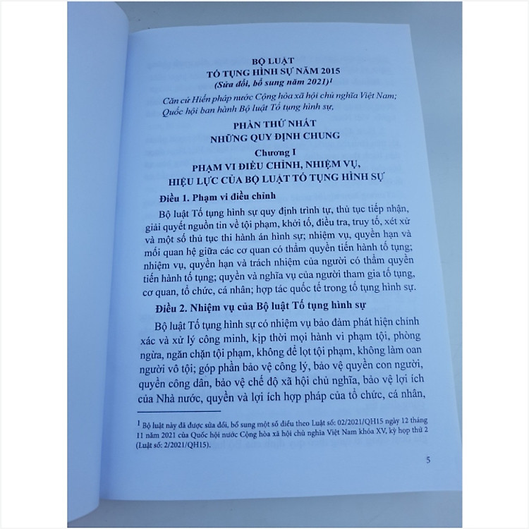 BỘ LUẬT TỐ TỤNG HÌNH SỰ NĂM 2015 SỬA ĐỔI BỔ SUNG NĂM 2021 - Ảnh 3