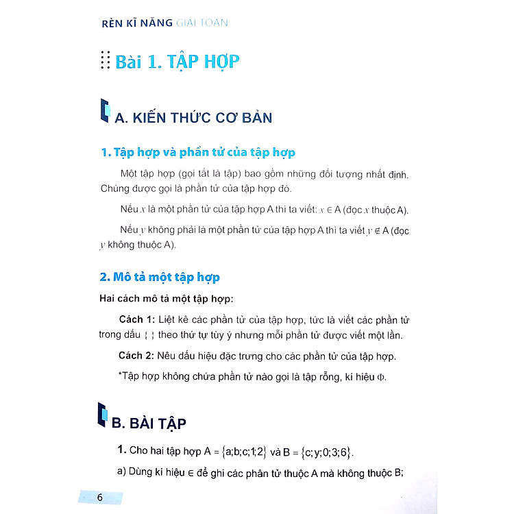 Rèn Kĩ Năng Học Tốt Toán Lớp 6 - Ảnh 3